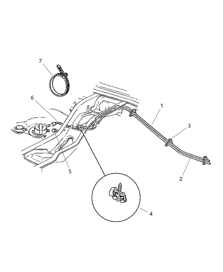 1999 Jeep Cherokee Fuel Lines, Rear Diagram 1 - Thumbnail