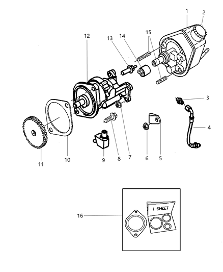 2002 Dodge Ram 2500 Regular Cab Power Steering Pump & Mounting Diagram 2 - Thumbnail
