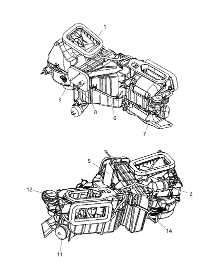 2006 Jeep Wrangler Heater Unit Diagram 1 - Thumbnail
