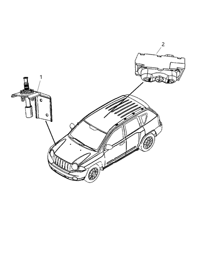2010 Jeep Compass Sunroof Switch Diagram for 68023668AA
