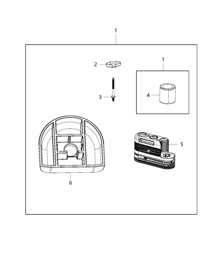 2013 Dodge Dart Emergency Kit Tire Repair Tire Sealant Diagram for 82212850