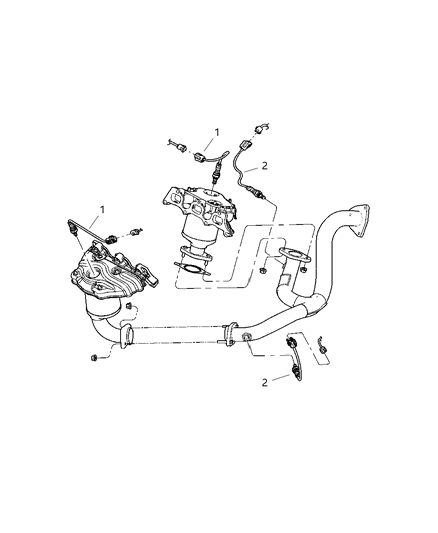 2006 Chrysler Sebring Oxygen Sensors Diagram 2 - Thumbnail