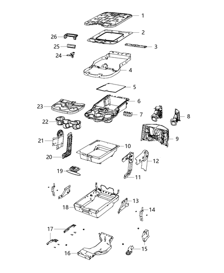 2019 Ram 5500 Hinge Cover, Brown, Front Driver Side Diagram for 1QA04RN8AB