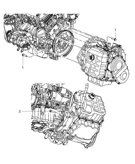 2010 Dodge Journey Mounting Bolts of Automatic Transmission Diagram 2 - Thumbnail