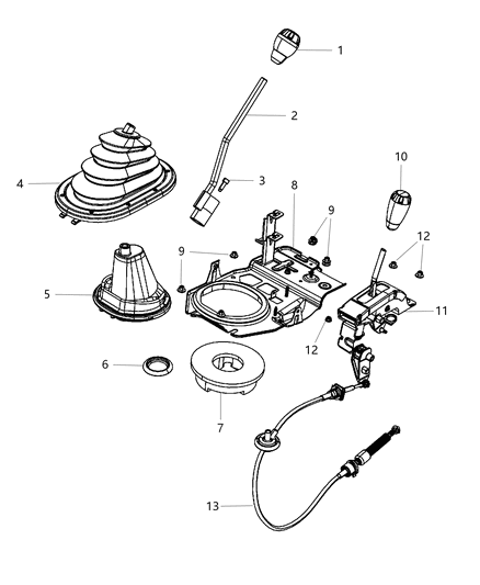 2008 Jeep Wrangler Gear Shift Control Diagram 3 - Thumbnail