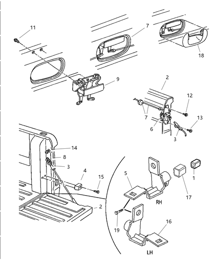 2002 Dodge Ram 3500 Regular Cab Tailgate Diagram