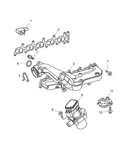 2005 Dodge Sprinter 2500 Valve EGR Diagram for 5117525AA
