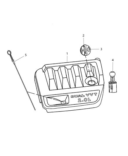 2007 Jeep Compass Engine Cover Diagram for 4891715AB