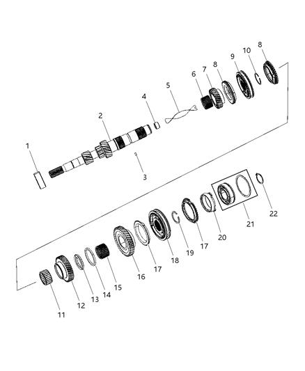 2012 Dodge Caliber Input Shaft Assembly Diagram 2 - Thumbnail