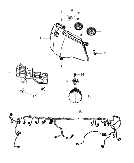 2011 Chrysler 200 Bracket Diagram for 68100427AA