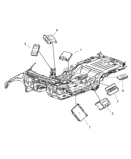 2006 Jeep Grand Cherokee Control Module Diagram for 4896018AB