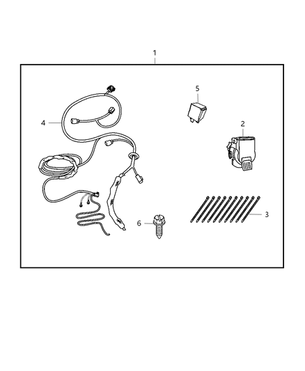 2012 Chrysler 200 Harness Trailer Diagram for 68002995AC