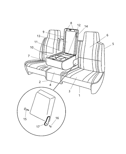 1997 Dodge Ram 3500 Front Seat Diagram 5 - Thumbnail