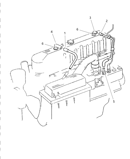 1998 Jeep Grand Cherokee Crankcase Ventilation Diagram 1 - Thumbnail