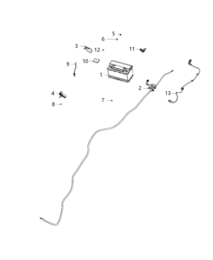 2018 Chrysler 300 Battery Storage Diagram for BK0H8850AA
