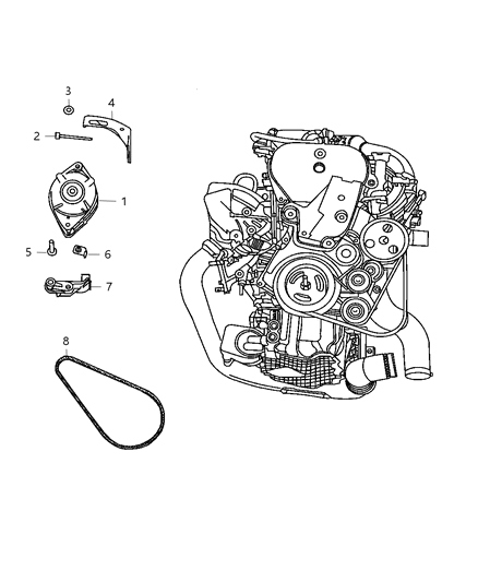 2008 Chrysler PT Cruiser Generator/Alternator & Related Parts Diagram 2 - Thumbnail