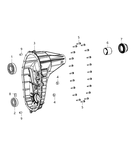 2012 Ram 2500 Rear Case Half & Extension Diagram 2 - Thumbnail