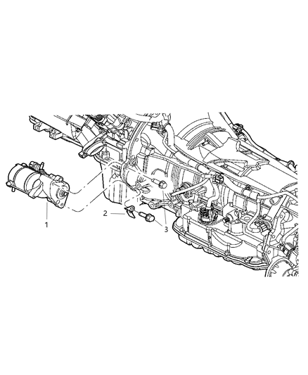 2007 Dodge Dakota Starter & Mounting Diagram 1 - Thumbnail