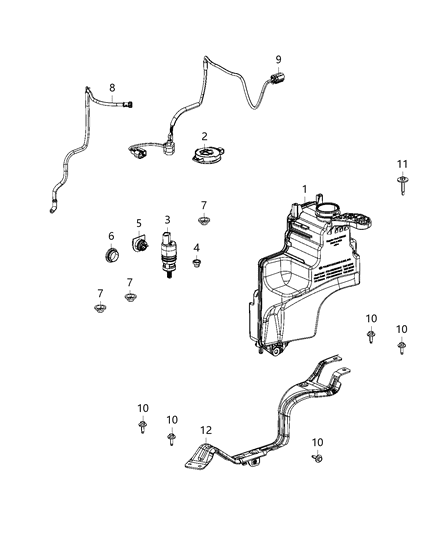 2020 Jeep Gladiator Sensors, Lamps & Windshield Washer Diagram 2 - Thumbnail