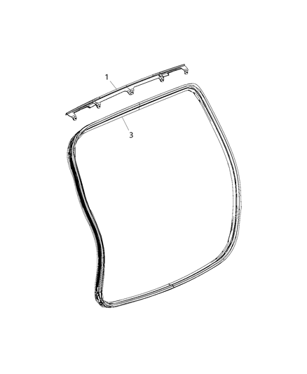 2020 Jeep Compass Weatherstrips - Liftgate Diagram