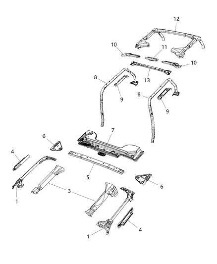 2017 Jeep Wrangler Speaker Box Diagram for 5RB11DX9AD