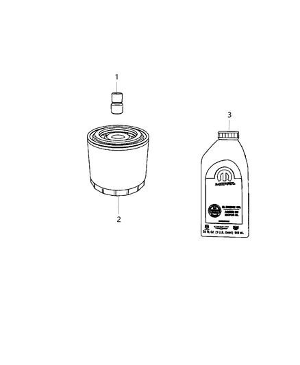 2021 Dodge Durango Engine Oil, Engine Oil Filter, Adapter/Cooler And Splashguard Diagram 3 - Thumbnail