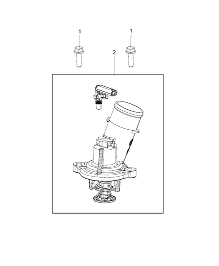 2016 Ram 3500 Cab Chassis(<10K lb.) Thermostat & Related Parts Diagram 1 - Thumbnail