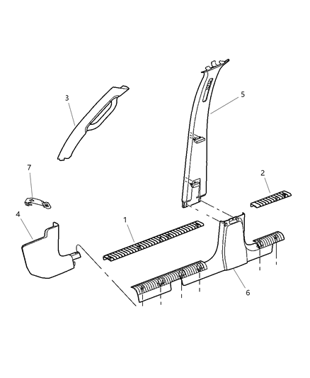 2003 Jeep Liberty Scuff Plate, Front Driver Side Diagram for 55352779AE