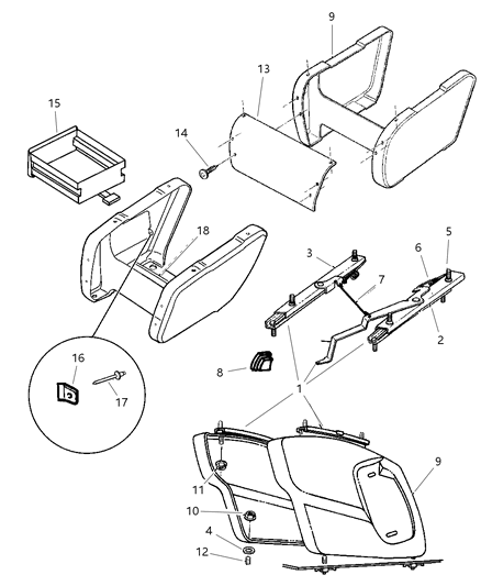 1997 Dodge Ram Wagon Nut And Washer Diagram for 6025008