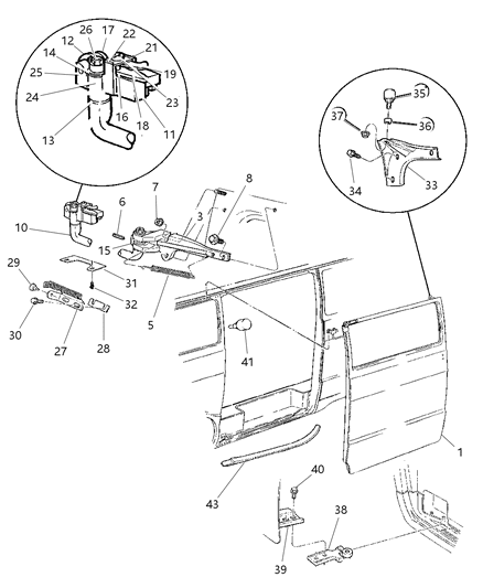 2003 Dodge Ram Van Stud Nut Diagram for 152474