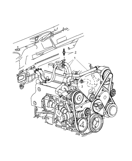 2005 Jeep Liberty Plumbing - Heater Diagram 2 - Thumbnail