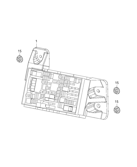2019 Ram 1500 Fuse, Front Diagram for 68377877AA