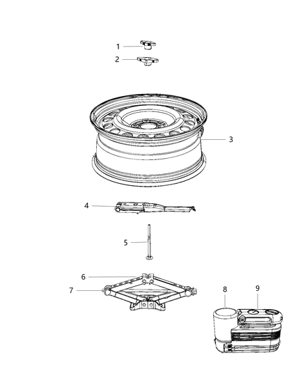 2019 Chrysler 300 Compressor Tire Diagram for 5181361AE