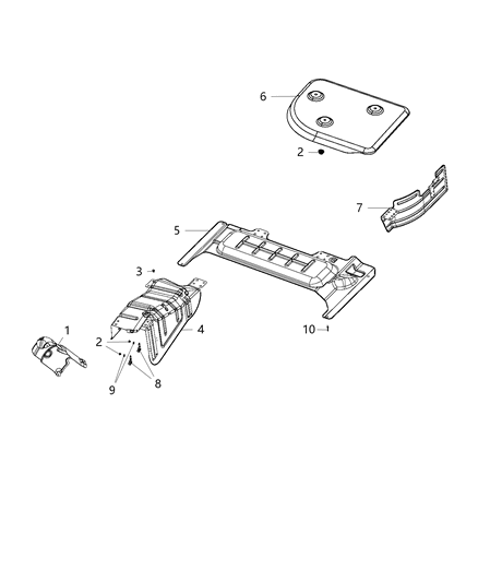2016 Ram ProMaster City Wiper Motor Rivet Diagram for 68201965AA