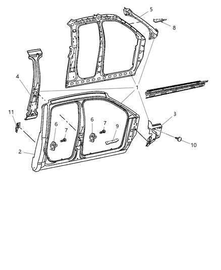 2010 Dodge Ram 3500 Cab Chassis Front Aperture Panel Diagram 2 - Thumbnail