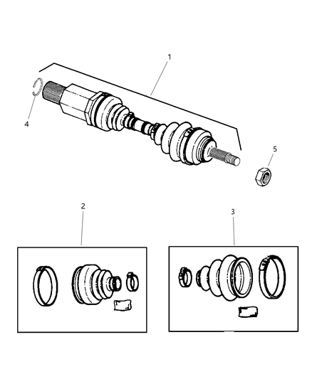 2000 Dodge Neon Shaft Axle Half Diagram for 4668956AD