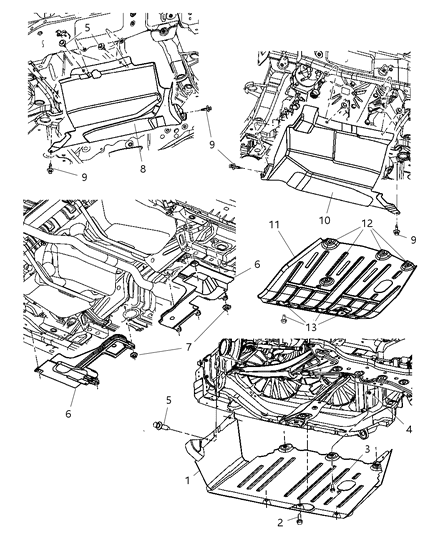 2007 Jeep Compass Panel Close Out Diagram for 5116058AA
