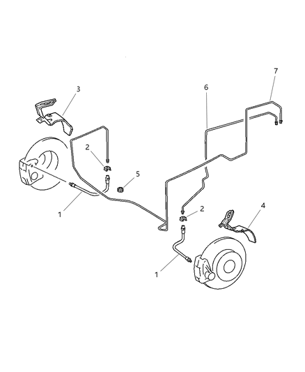 2006 Chrysler Crossfire Hose Brake Diagram for 5099183AA