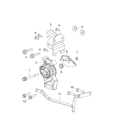 2013 Ram 1500 Engine Mounting Right Side Diagram 6 - Thumbnail