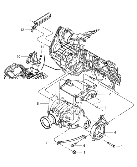 2005 Chrysler Pacifica Power Transfer Unit & Mounting of Engine Mounting Diagram