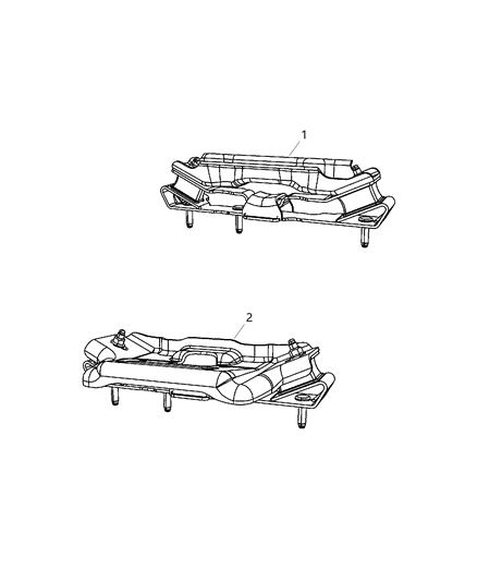 2007 Jeep Wrangler Mount, Transmission Diagram 1 - Thumbnail