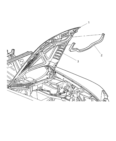 2003 Dodge Viper Seal Air Cleaner Diagram for 5029171AA
