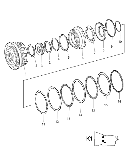 2005 Dodge Magnum Driving Clutch , Front Planetary Diagram 3 - Thumbnail