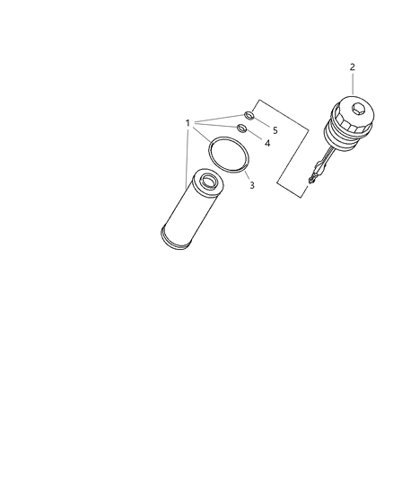 2009 Chrysler PT Cruiser Engine Oil , Oil Filter And Adapter Diagram 1 - Thumbnail