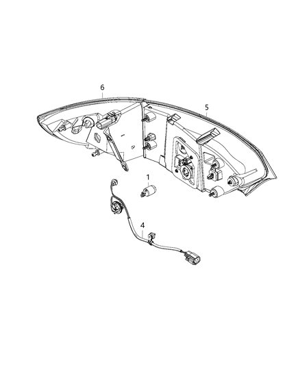 2020 Chrysler Voyager Parts, Tail Lamps Service Diagram 2 - Thumbnail