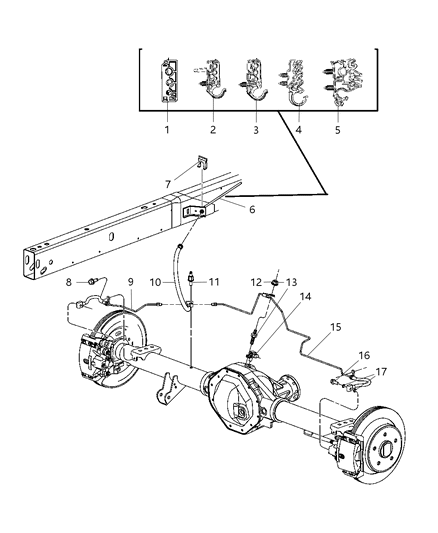 2008 Dodge Ram 4500 Vent Assembly Axle Diagram for 68036456AA