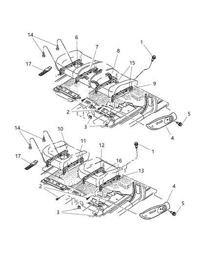 2006 Dodge Dakota Mount Bracket Diagram for 5159054AA