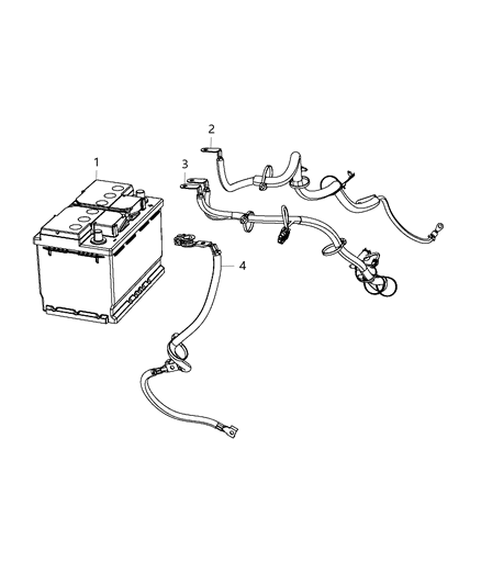 2016 Dodge Dart Positive Cable Diagram for 68193871AB