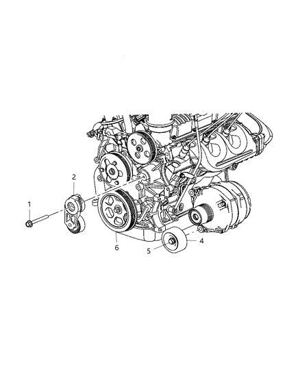 2006 Chrysler Pacifica Drive Pulleys Diagram 2 - Thumbnail