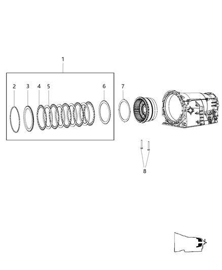 2012 Dodge Charger B2 Clutch Assembly Diagram 1 - Thumbnail